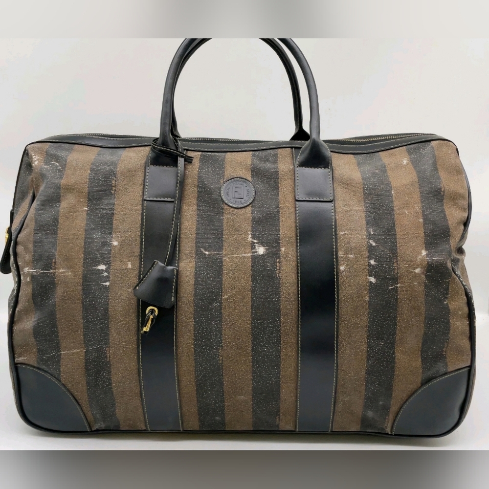 Fendi Pequin Boston Bag